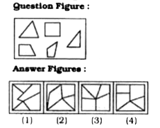 Among the four answer figures, which one can be formed from the cut out pieces given below in the question figure?