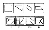 Which one of the four alternative figures can be formed from the pieces given?