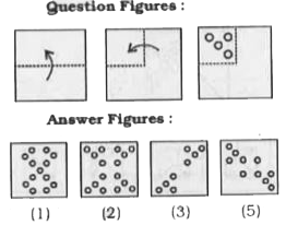 A piece of paper is folded and cut as shown below in the given question figures. From the given answer figures, indicate how it will appear when opened.