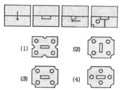 A piece of paper is folded and punched as shown below in the question figures. From the given answer figures, indicate how it will appear when opened.