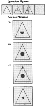 A piece of paper is folded and punched as shown below in the question figures. From the given answer figures, indicate how it will appear when opened.