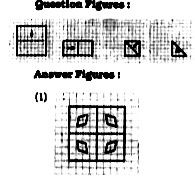 A piece of paper is folded and punched as shown below in the question figures. From the given answer figures, indicate how it will appear when opened.