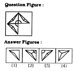 Which one of the answer figures shall complete the given question figure ?