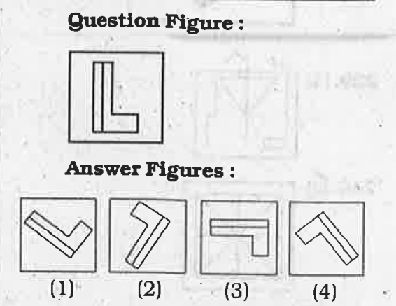 Which of the following answer figures cannot occur when the question figure given below is rotated ?