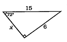 The correct expression to find x is