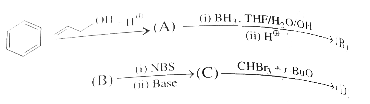 What is the end product (D) of the following reaction?