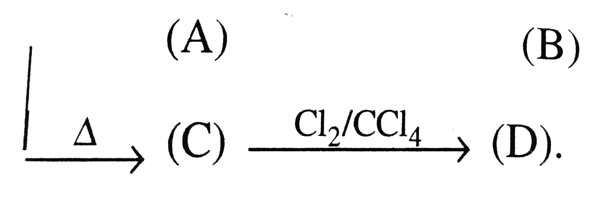 An organic compound (A) (C(9)H(12)) gave (B) (C(8) H(6)O(4)) on oxidat