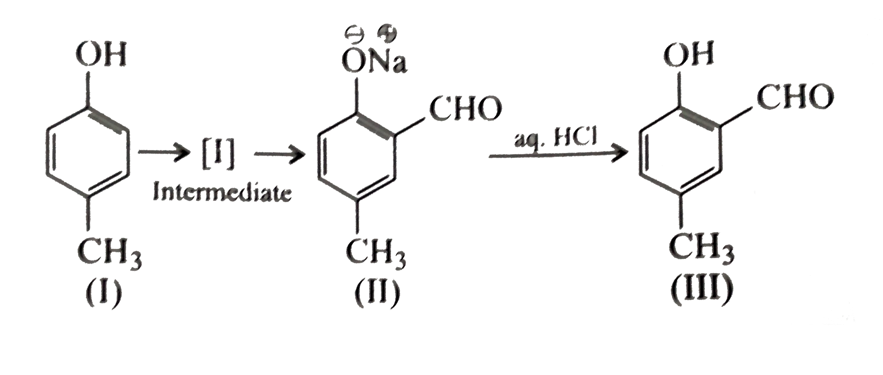 Reimer-Tiemann reaction introduces an aldehyde group on to the aromatic ring of phenol, ortho to the hydroxyl group. This reacrtion involves electrophilic aromatic subsititution. It is a general method for the synthesis of subsituted salicyladehydes as depiced below:      Which one of the following reagents is used in the above reaction ?