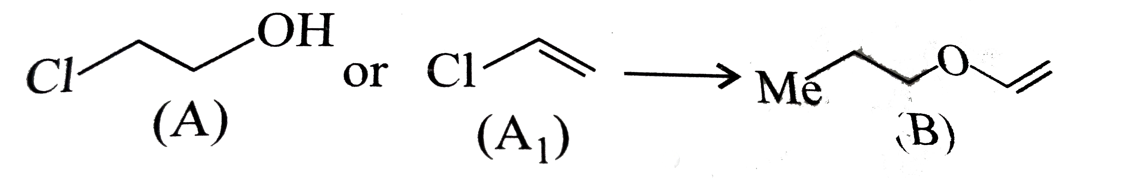 Explain why in the synthesis of ether (B) using (A) or A(1) all the three standard methods for the perparation of ether (B) fail, i.e.,   I.  Intermolecular dehydration of alcohols   II.  Alkoxy mercuration-demercuration method   III. williamson's synthesis   Suggest an alternative method for the preparation of (B) by using (A) or (A(1)) .