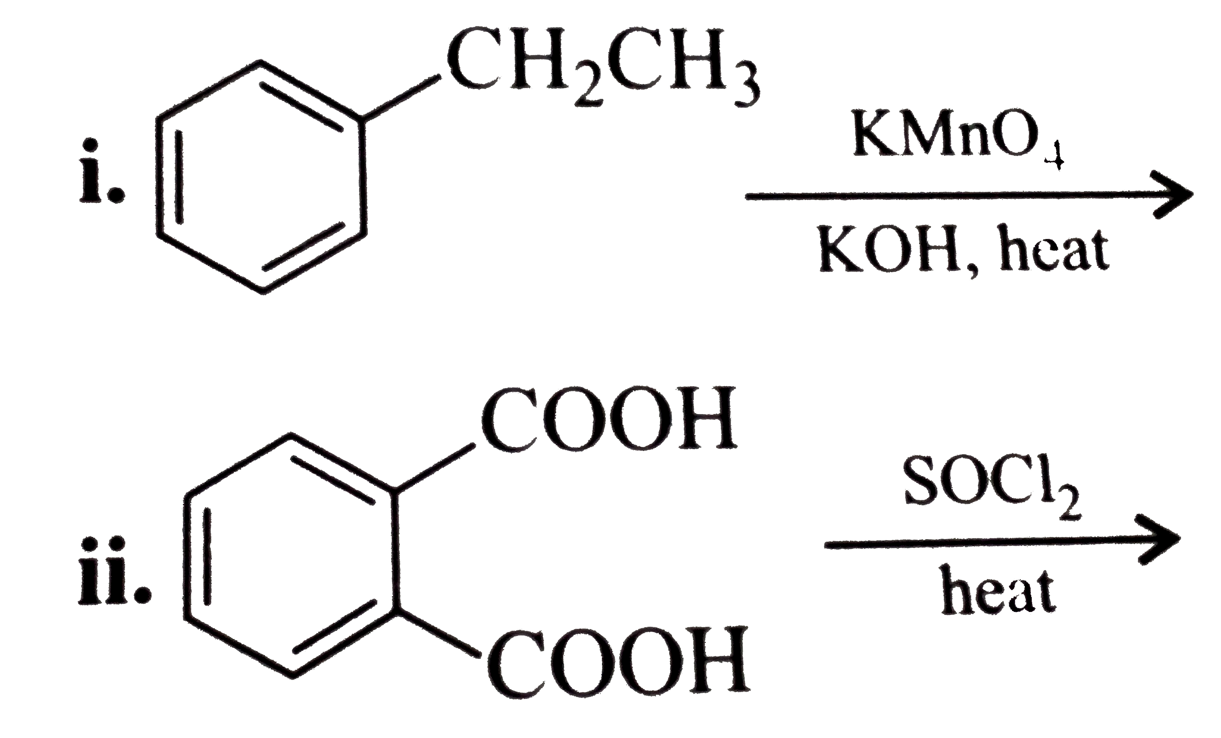 Complete each synthesis by giving the missing starting material, reagent, or products.   i.    ii.    iii. C(6)H(5)CHO overset(H(2)NCONHNH(2))rarr   iv.    v.    vi.    vii. C(6)H(5)CHO+CH(3)CH(2)CHO overset(Dil.NaOH)rarr   viii. CH(3)COCH(2)COOC(2)H(5)overset((i)NaBH(4))underset((ii)H^(+))rarr   ix.    x.    xi.