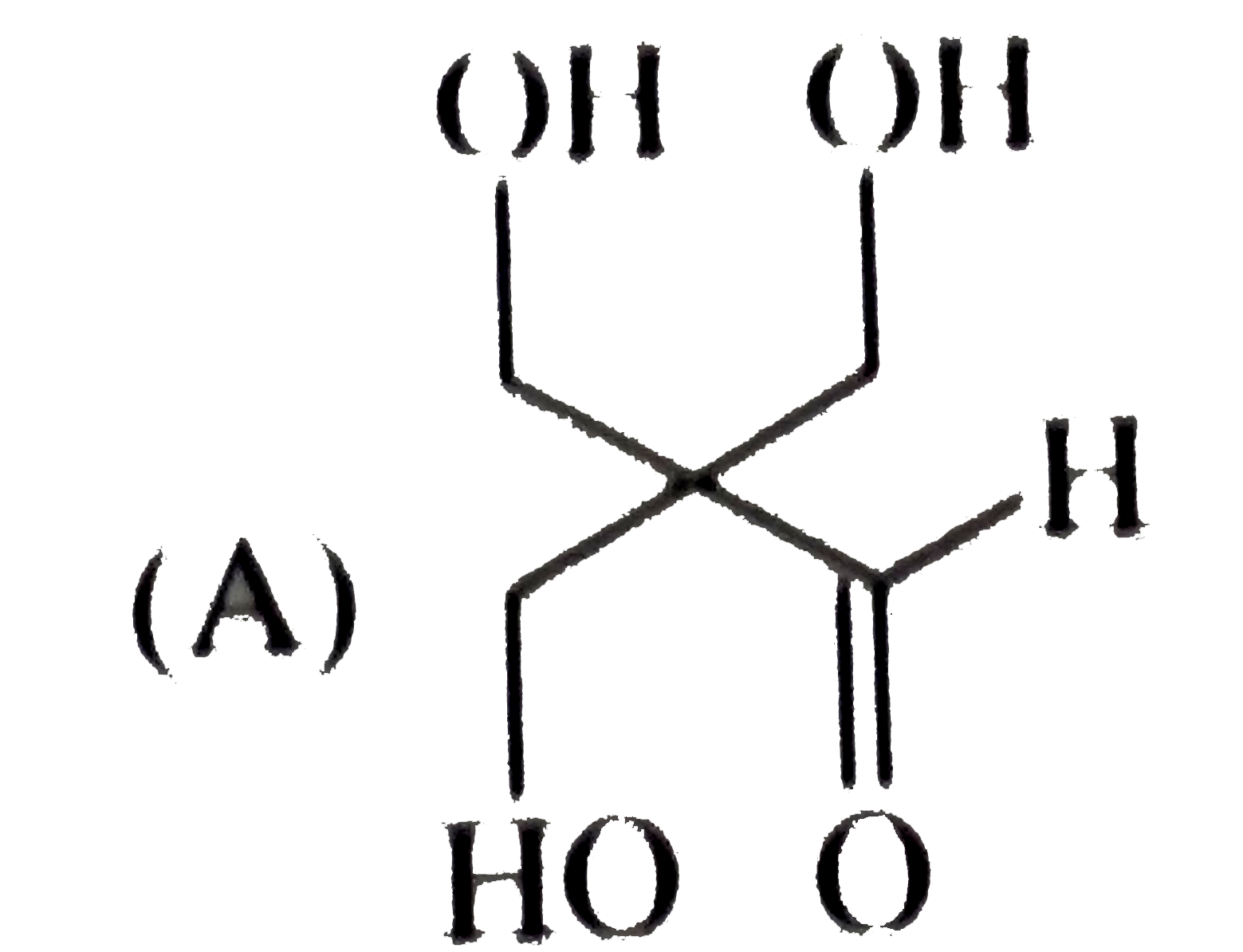 Compound (A) given below can undergo Cannizzaro reaction itself and crossed Cannizzaro reaction with HCHO. It is because of: