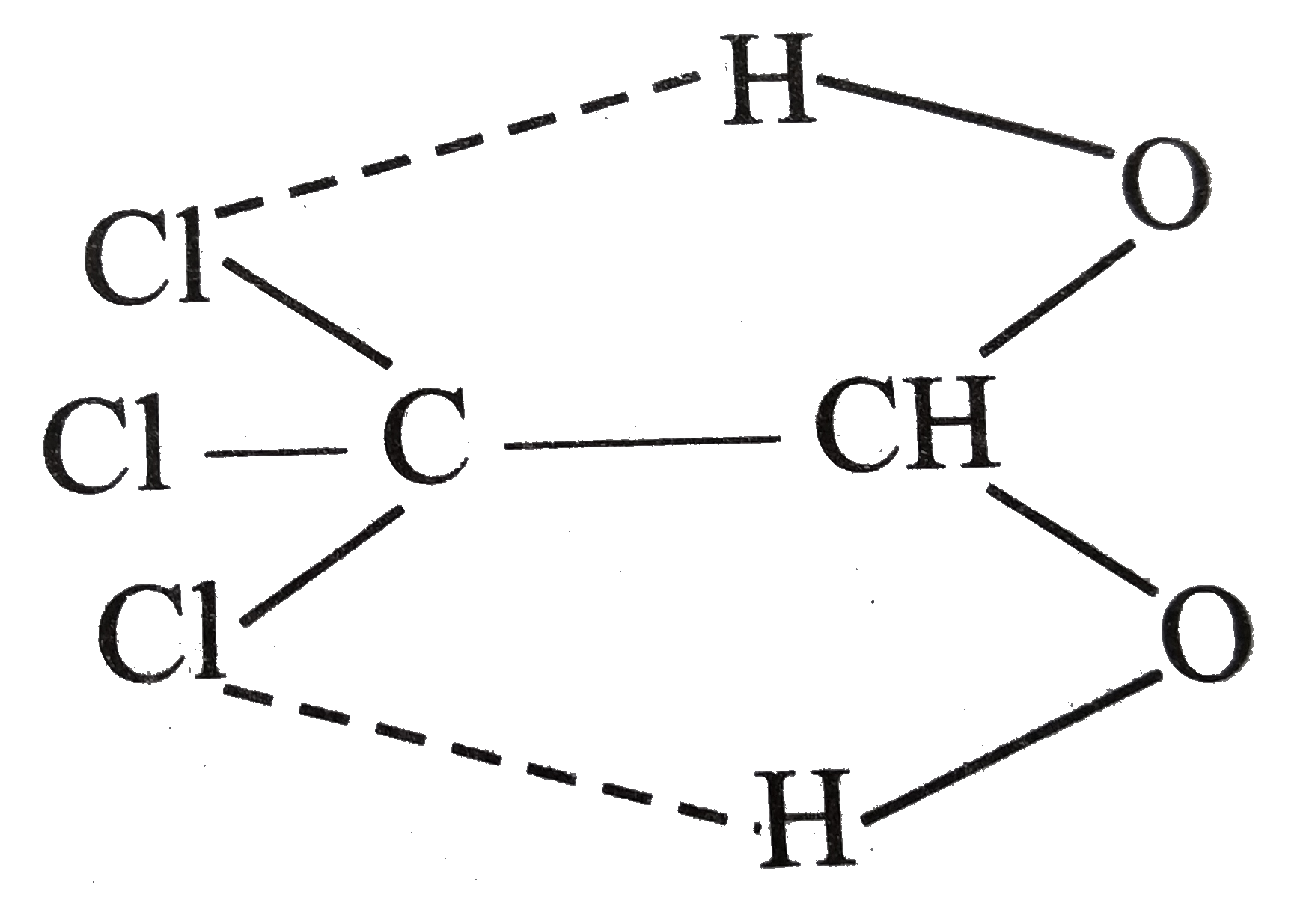 Explain unusual stabillity of chorohybrate thugh a compound with two or more -OH groups present on one carbon atom is usually unstabel    .