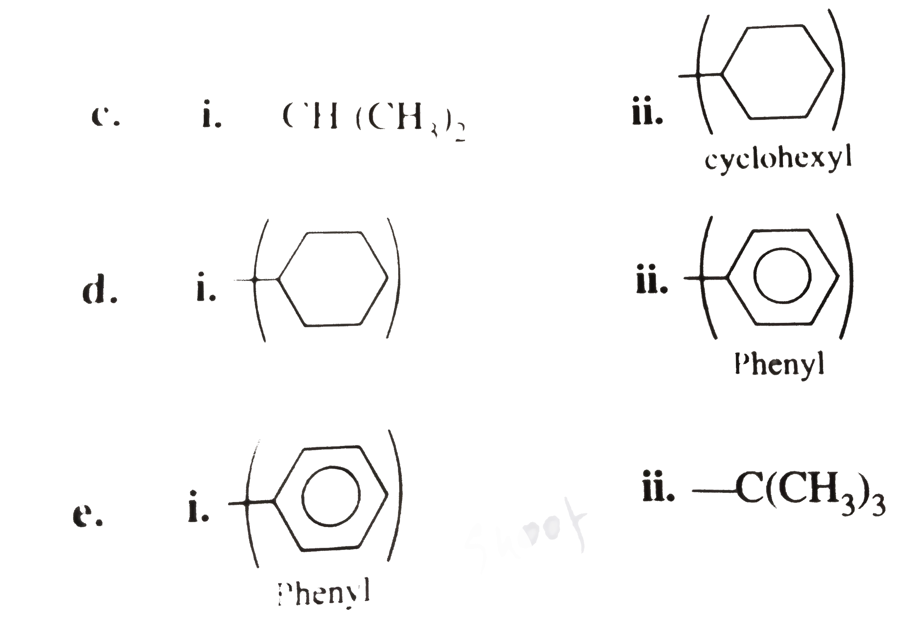 Arrange the following ligands in the decreasing order of priority.   a. i.-OH ,  ii. -COOH   iii -CH(2)OH , iv.CH(OH)CH(3)   b. i. -NH(2) ii. -C-=N   iii. -NO(2) iv. -CH(2)NH(2)