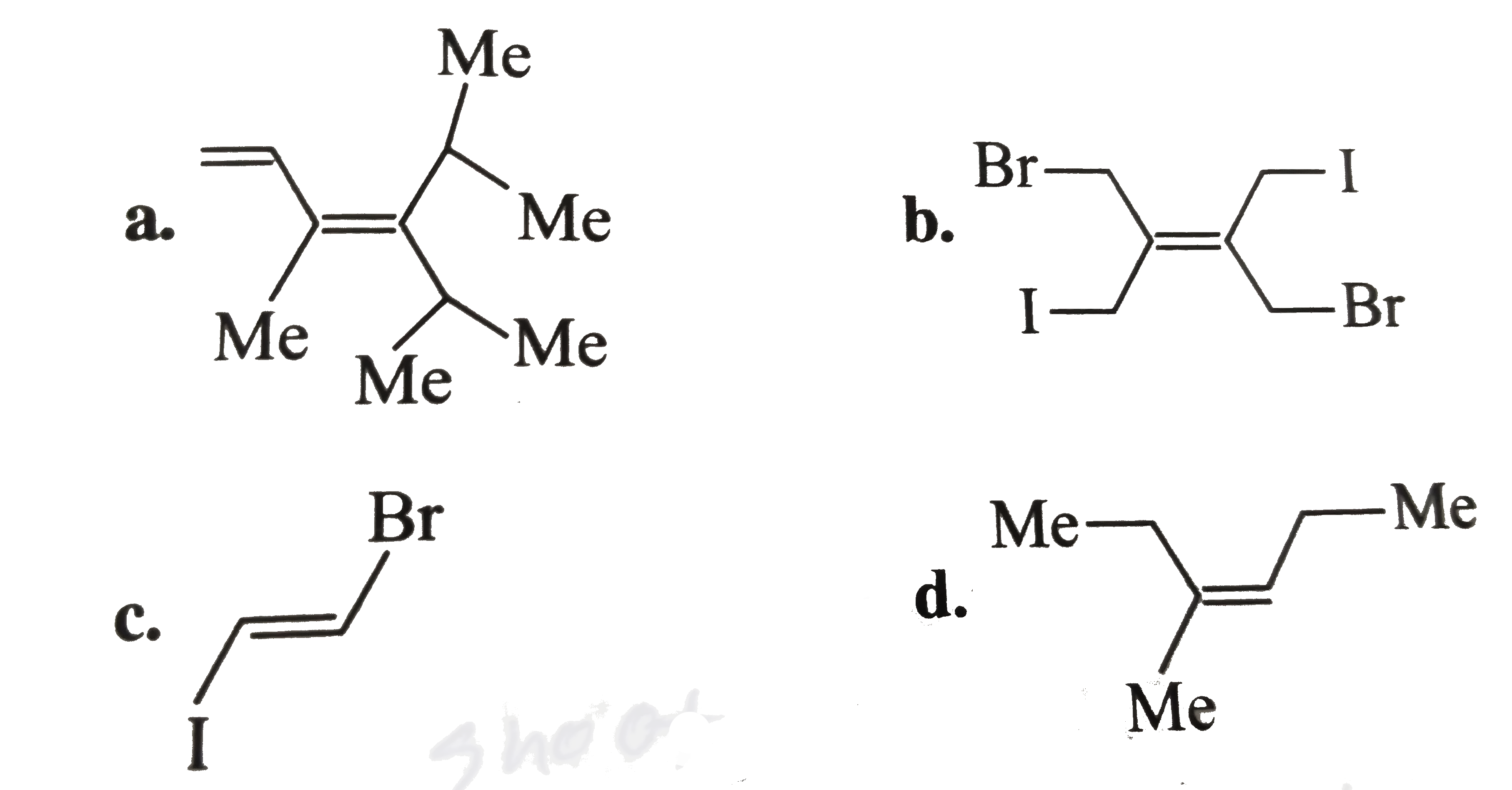Which of the following alkenes have diasteremores?