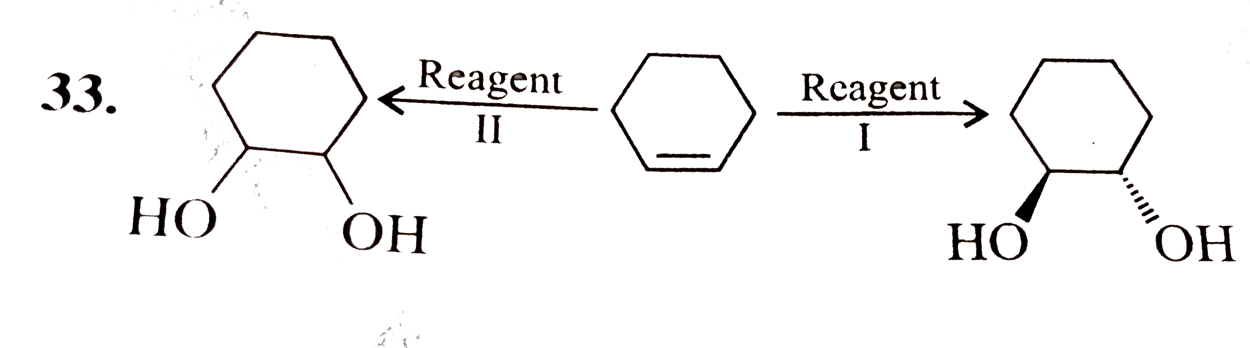 Reagent I and II, respectively, are :