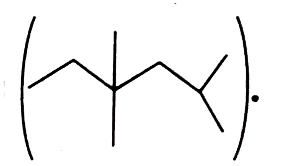 (a) Write the IUPAC name of the compound (A) whose bond line structre is    (b) Write the condensed formula of the compound (A).   (c) Define and identify all the primary (1^(@)), secondary (2^(@)), tertiary (3^(@)), and quaternary (4^(@)) carbon atoms.   (d) Identify all the 1^(@), 2^(@), and 3^(@) H atoms.   (e) Given the number of H atoms bonded to 1^(@), 2^(@), 3^(@), and 4^(@) C atom in an alkane.   (f) Given the number of C atoms bonded to 1^(@), 2^(@), 3^(@), and 4^(@) C atoms bonded to 1^(@), 2^(@), 3^(@), and 4^(@) C atom in an alkane.