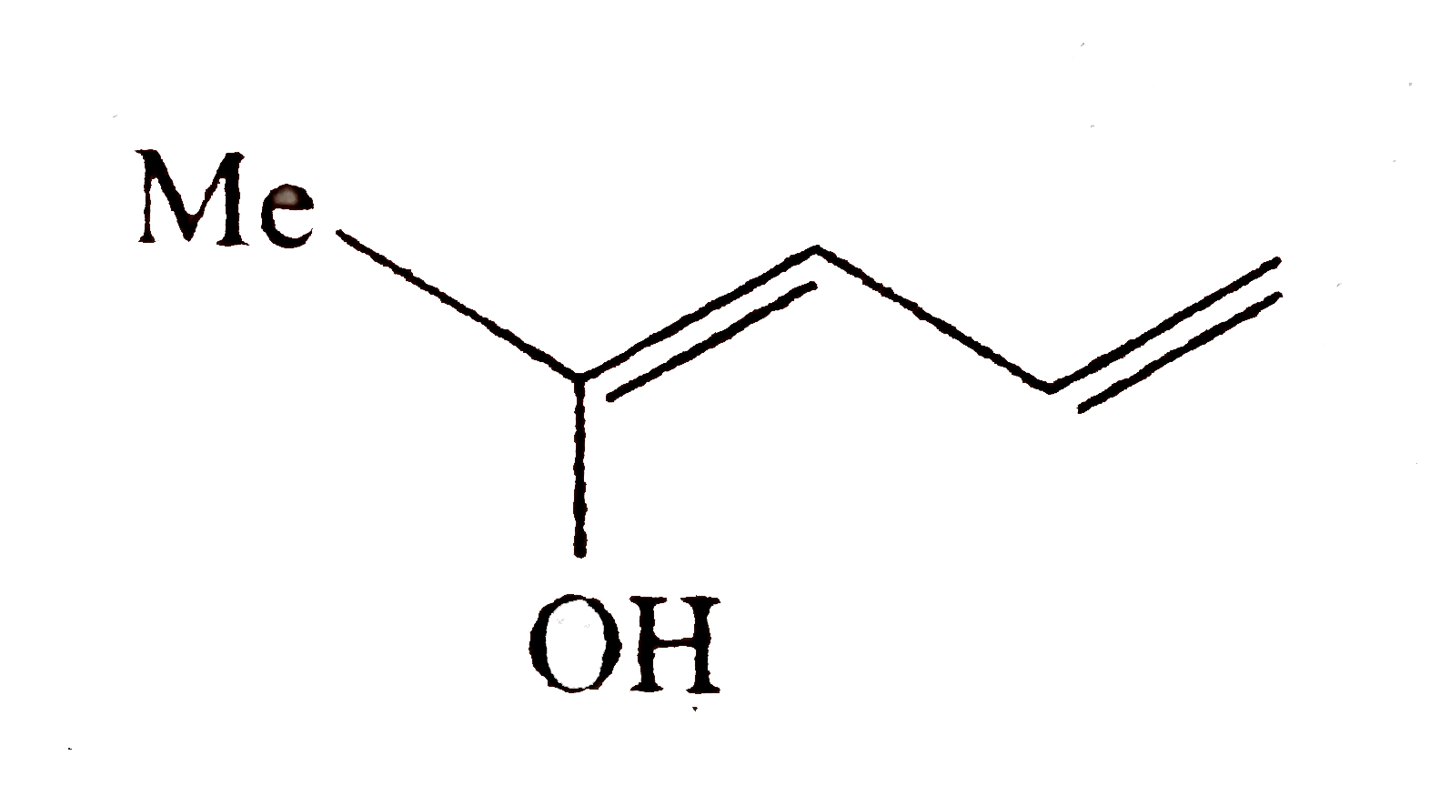 Write the resonance structures of the given compound.