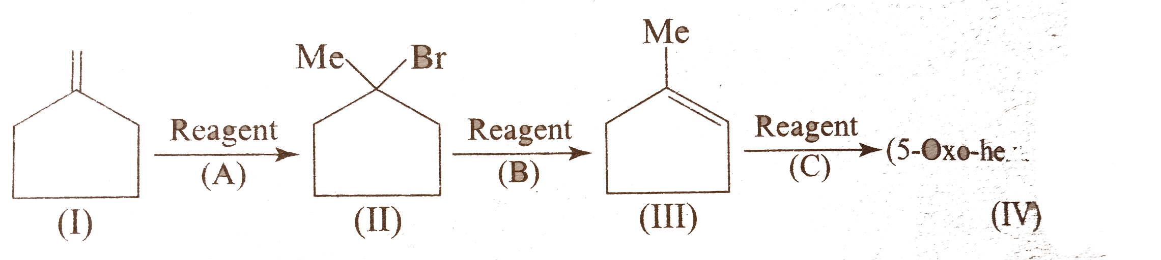 Which of the following connot be used as reagent (B) ?