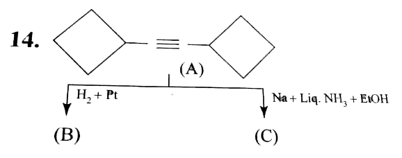 Compound (B) and (C) are :