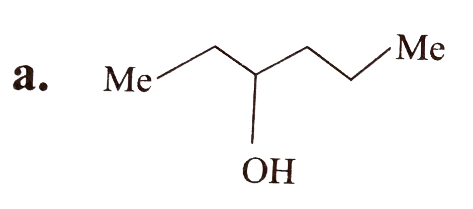 Arrange the following alcohols in the decreasing order of their ease of dehydration with H(2)SO(4).    a.    b.     c.    d.    e.