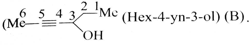 Convert propyne (Me--=-H) (A) to