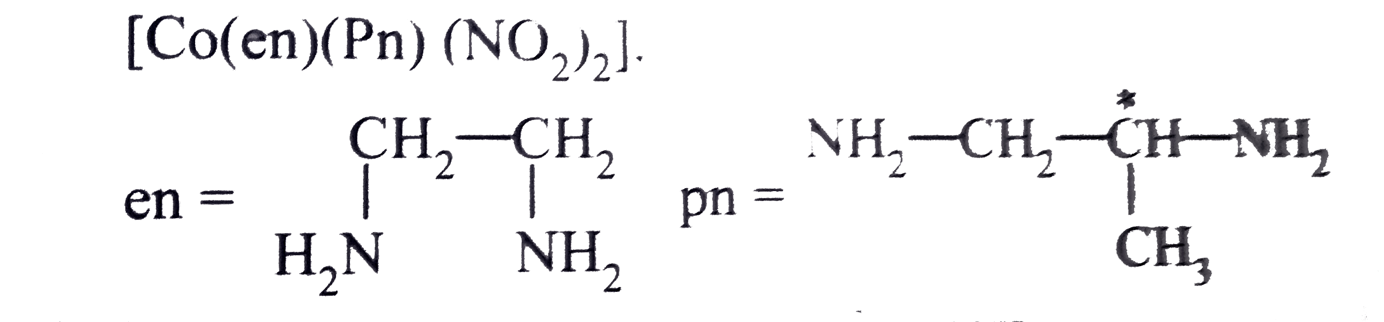 Find the number of geometrical isomers in [Co(en)(Pn)(NO(2))(2)]    .