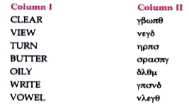 A code  language has been used to written the  words is capital letters in English in column I as  Greek letters in column  II. Greek letters  in column II do not  appear in the same order  as letters  is column I . Decode the language choose the correct  code for the word given  in each question , from amongst the alternatives provided.         TROUBLE