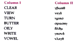 A code  language has been used to written the  words is capital letters in English in column I as  Greek letters in column  II. Greek letters  in column II do not  appear in the same order  as letters  is column I . Decode the language choose the correct  code for the word given  in each question , from amongst the alternatives provided.        BROWN