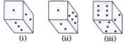 Below are depicted the three different positions of a dice. Find the number of dots on the face opposite to the  face with one dot