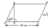 In given figure, ABCD is a parallelogram. The length of AP is