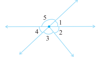In the given figure which of the following angle are linear pair?