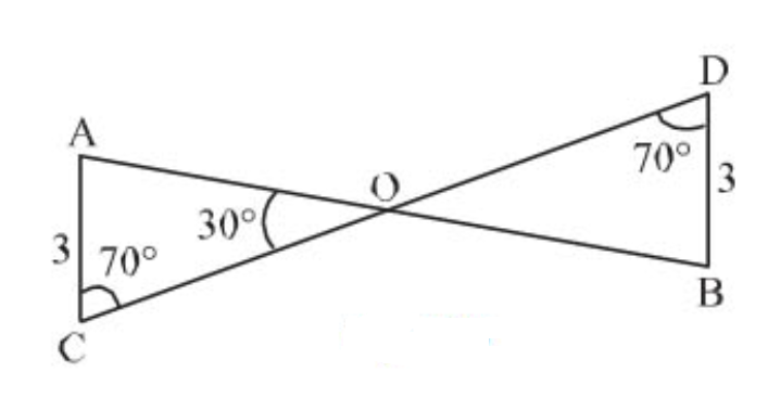 <b>In the given figure, can you use ASA congruence rule and conclude that /\AOC cong /\BOD?</b>