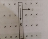 A conducting bar is moving to the right and a Coulomb electric field is produced within the conductor directed downward. If the bar moves to the left, explain why electric field will be upward.