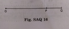 A point charge q is placed at O as shown in figure.   Is VP - VQ positive or negative when q < 0.