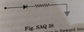 Explain with the help of a circuit diagram, how the thickness of depletion layer in p-n junction diode changes when it is forward biased. In the following circuit, which one of the two diodes is forward biased and which one is reverse biased?