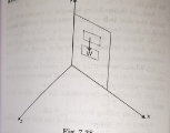 A door is hinged at one end and is free to rotate about a vertical axis. (show in the figure) Does its weight cause any torque about this axis ? Give reasons for your answer.