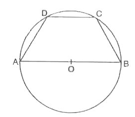 नीचे दी गई आकृति में, ABCD एक चक्रीय चतुर्भुज है जिसमें AB व्यास है| यदि m  angleADC=130^(@) हो, तो  m angleBAC  ज्ञात कीजिए |