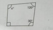 निम्नलिखित आकृति में x ( कोण का माप ) ज्ञात कीजिए :