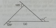 निम्नलिखित आकृति में x का मान ज्ञात कीजिए :