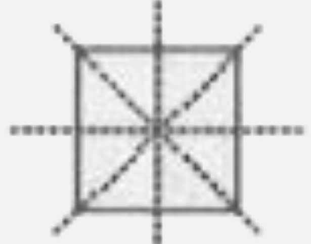 निम्नलिखित आकृतियों की एक से अधिक सममित रेखाएँ हैं। ऐसी आकृतियों के लिए यह कहा जाता है कि इनकी अनेक सममित रेखाएँ हैं।
