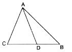 संलग्न आकृति में D,angleABC की भुजा BC पर एक बिंदु है | आकृति में संभव सभी त्रिभुजों के नाम लिखिए।  वे कितनी है ?