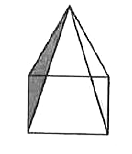 एक वर्ग पिरामिड का आधार एक वर्ग होता है।   फलक : ........................   किनारे: ...................... .   कोने : ....................