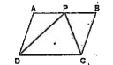 समांतर चतुर्भुज ABCD  का क्षेत्रफल 40 cm^2  है AB में कोई बिंदु P लेकर बनाए गए त्रिभुज PDC का क्षेत्रफल कितना वर्ग सेंमी होगा?