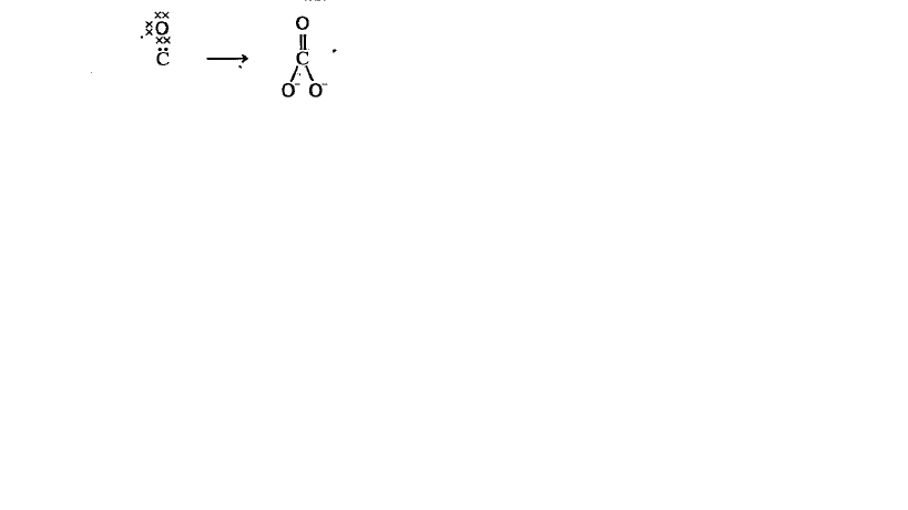 Write the electronic structure of CO3^(-2) and NH4^+ ions with lines and arrows.