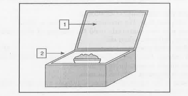 Label 1 and 2 in the given figure.