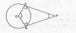 Prove tht the angle between the two tangents drawn from an external point to a circle is supplementary to the angle subtended by the line-segment joining the points of contact at the centre.