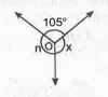 In given fig.   if       n - x = 3^@ find x and n.