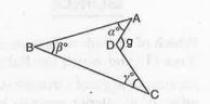 In the given figure   prove that g = alpha + beta + gamma.