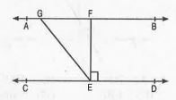 In fig.  , if AB ||CD, EF | CD and angleGED = 126^@ then the value of angleAGE is :