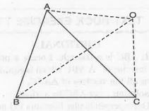 O is any point in the exterior of a DeltaABC. Prove that 2(OA + OB + OC) > (AB + BC + CA)  .